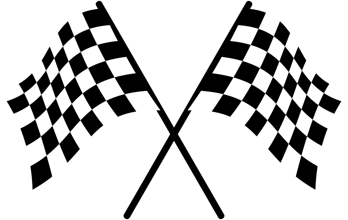 Crossed Checkered Flags Racing Finish Line PNG image