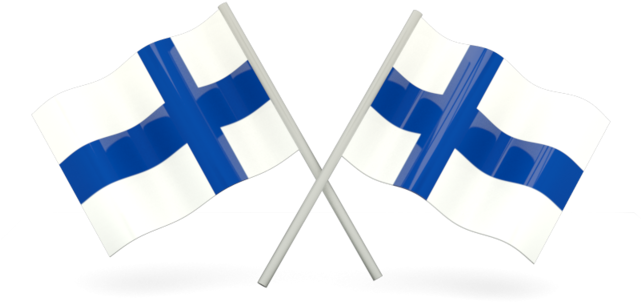 Crossed Finnish Flags PNG image