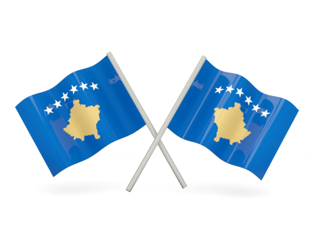 Crossed Flagsof Kosovo PNG image