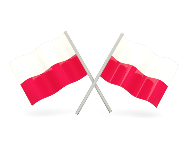 Crossed Polish Flags Illustration PNG image