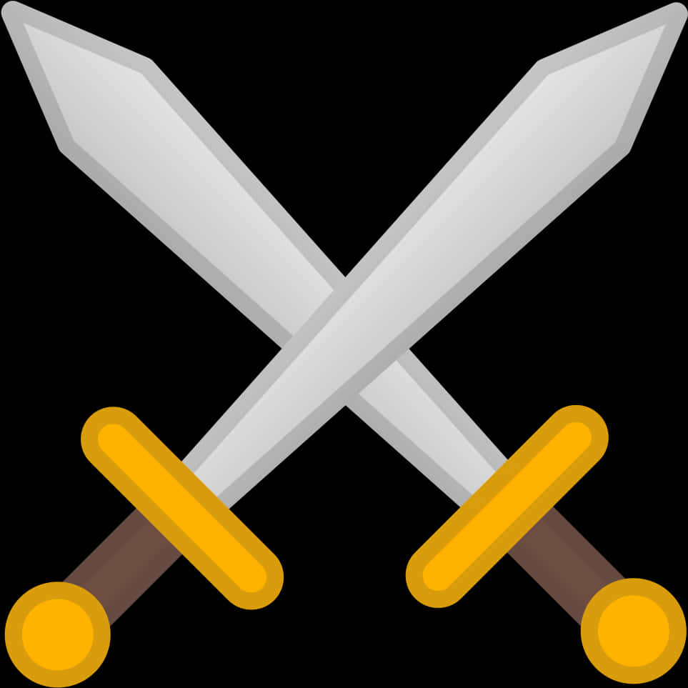 Crossed Swords Graphic PNG image