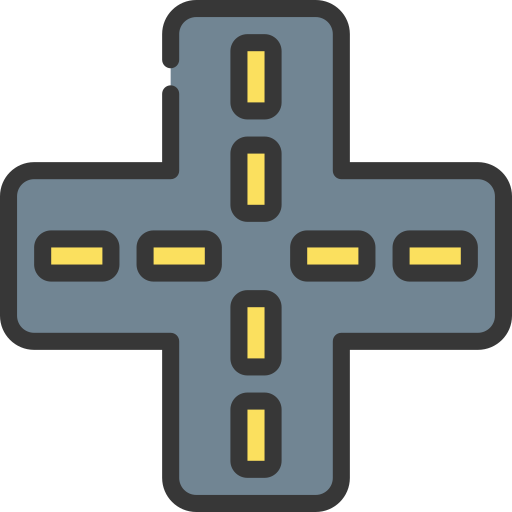 Crossroad Intersection Icon PNG image