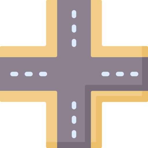 Crossroad Top View Illustration PNG image