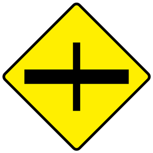 Crossroad Traffic Sign PNG image