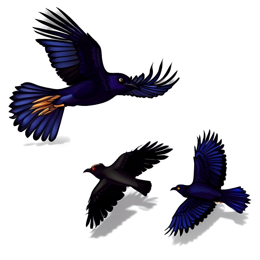 Crow Flock Png Gwn32 PNG image