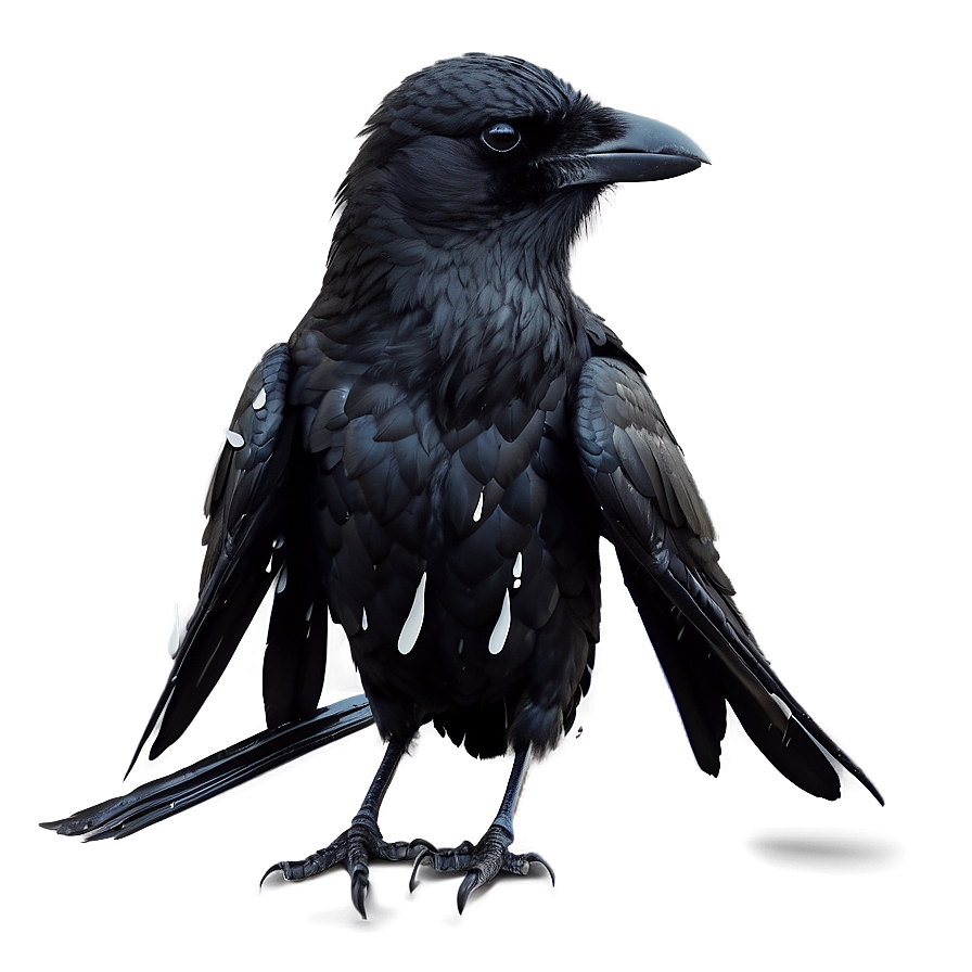 Crow In Rain Png 52 PNG image