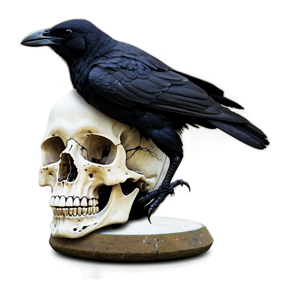 Crow On Skull Png 86 PNG image