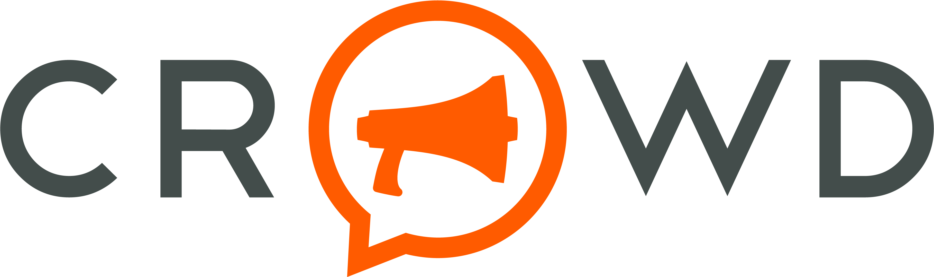 Crowd Logo Orangeand Gray PNG image