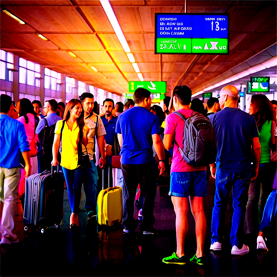 Crowded Airport Terminal Png 94 PNG image