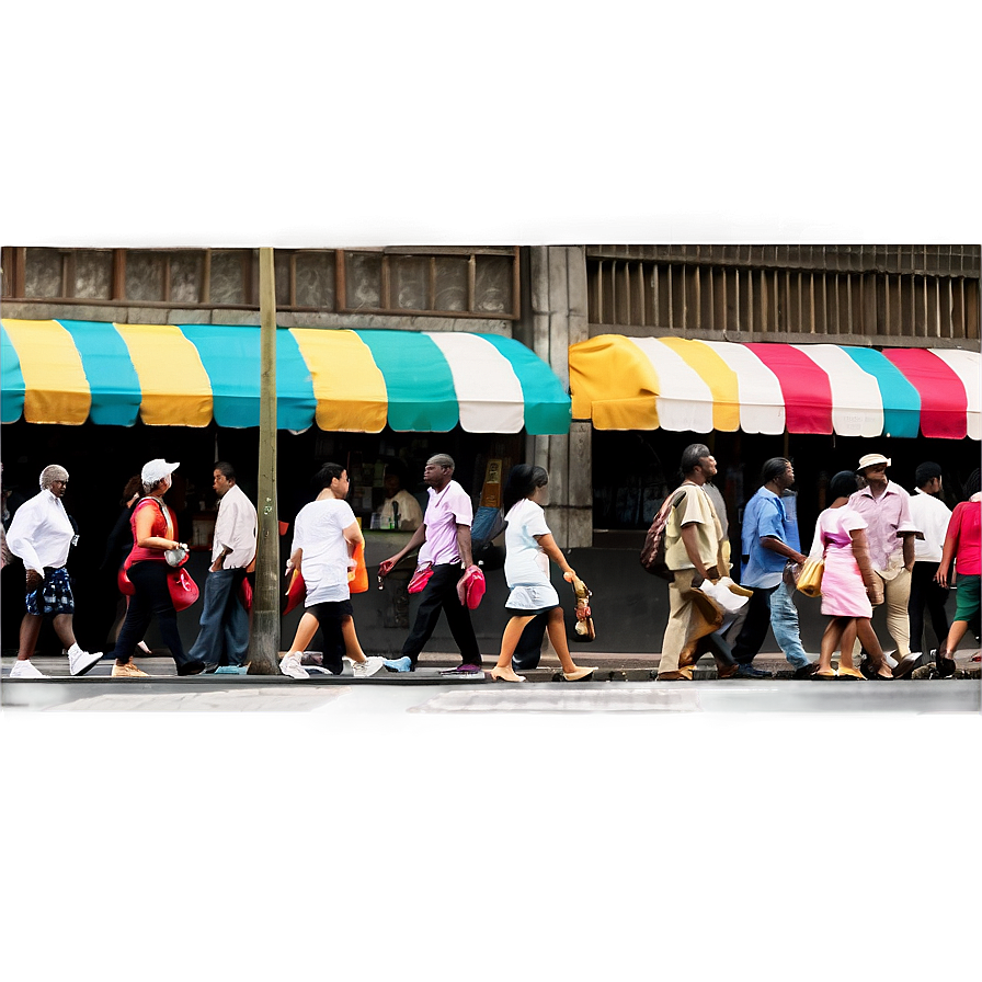 Crowded City Street Png 06252024 PNG image