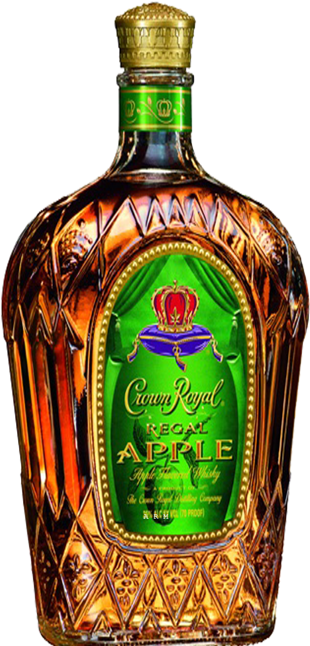 Crown Royal Regal Apple Whisky Bottle PNG image