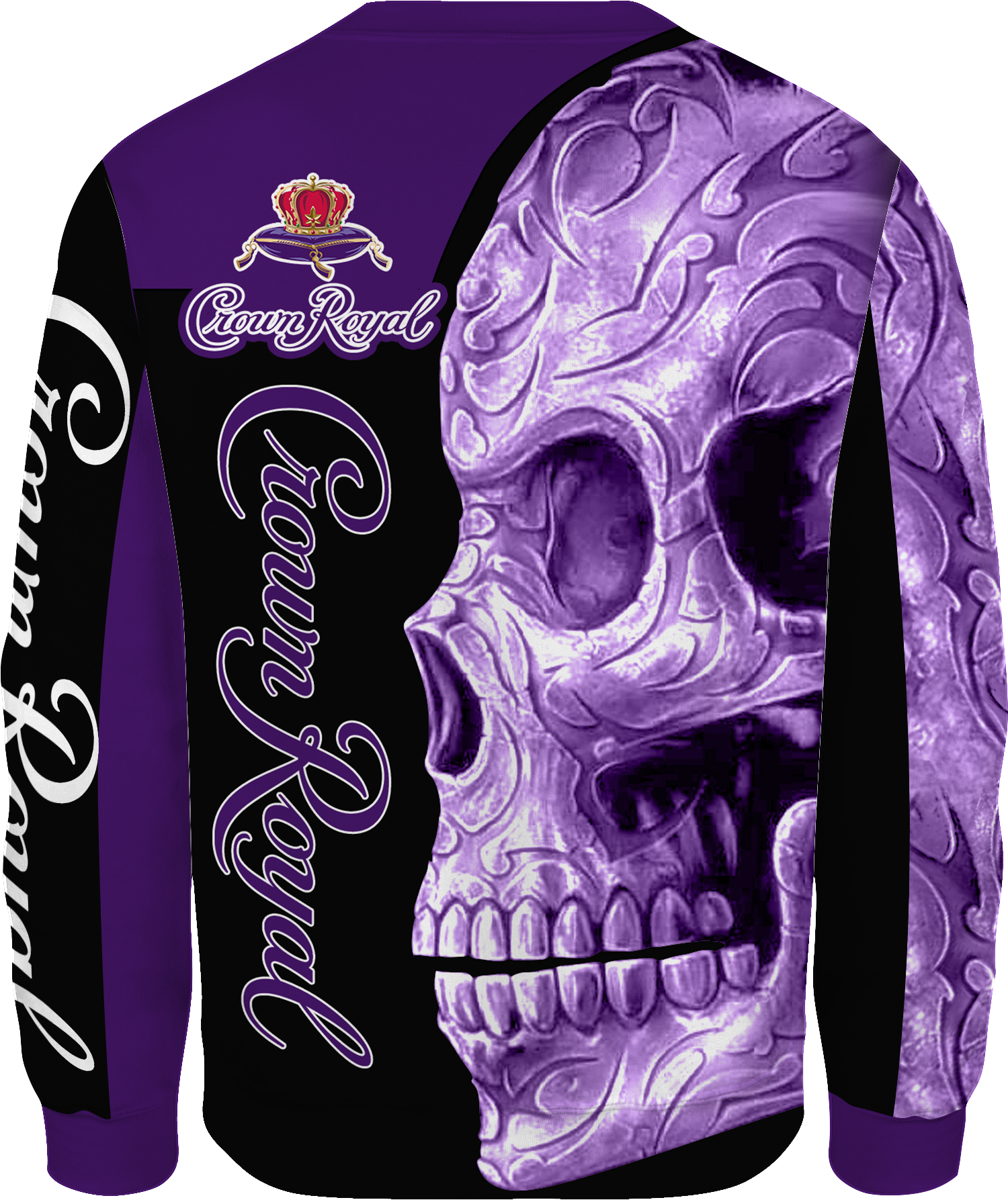 Crown Royal Skull Graphic Sweatshirt PNG image