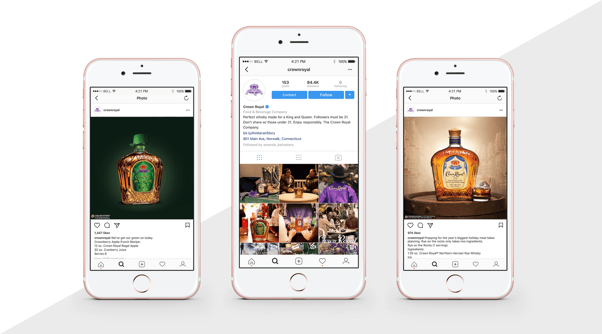 Crown Royal Whiskey Social Media Promotion PNG image