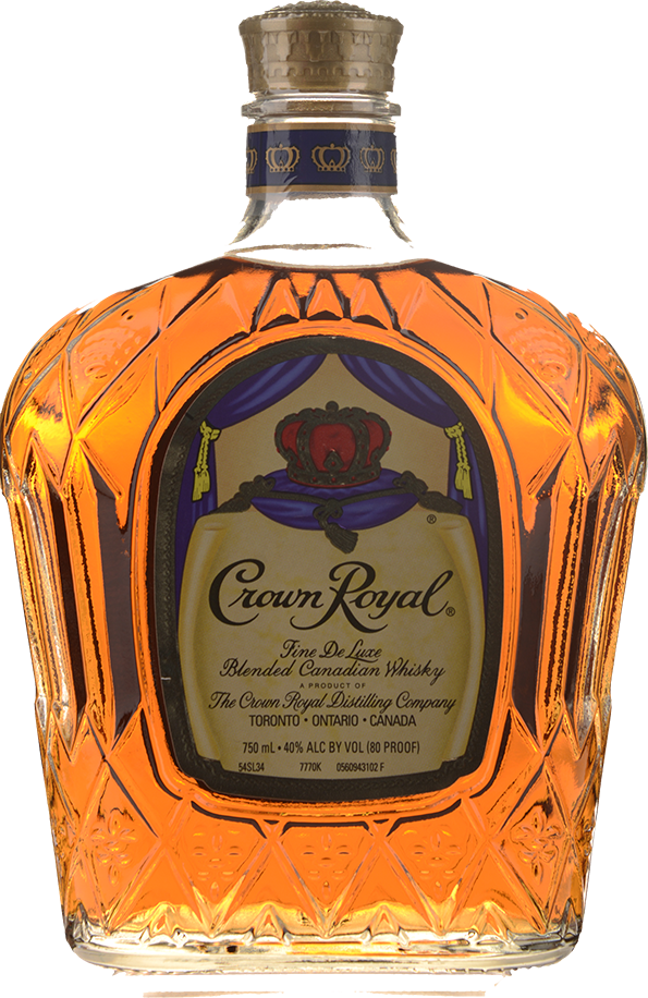 Crown Royal Whisky Bottle PNG image