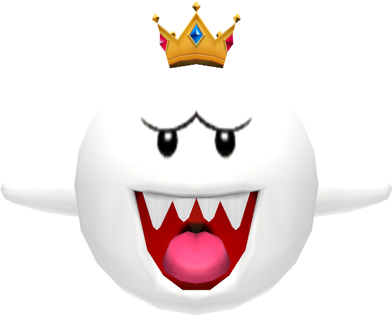 Crowned Ghost Character PNG image