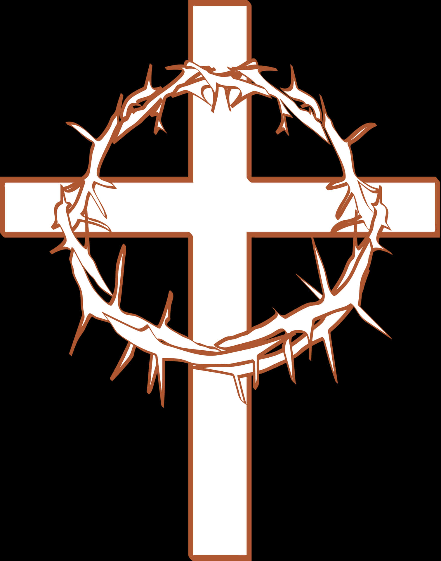 Crownof Thornson Christian Cross PNG image