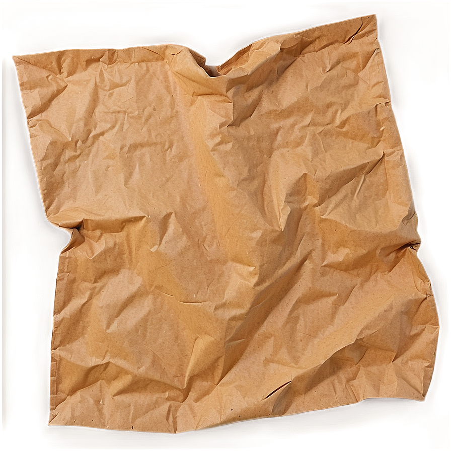 Crumpled Brown Paper Png 05242024 PNG image