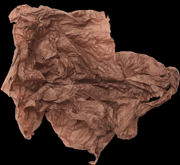 Crumpled Brown Paper Texture PNG image