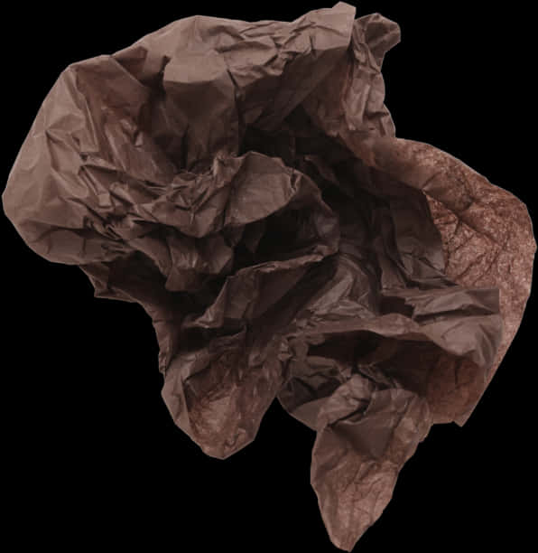 Crumpled Brown Paper Texture PNG image