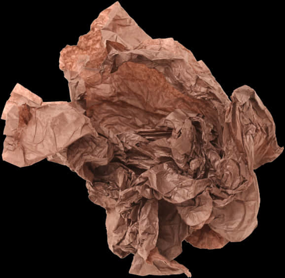 Crumpled Brown Paper Texture PNG image