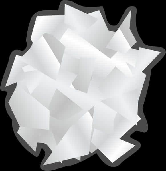 Crumpled Paper Ball Graphic PNG image