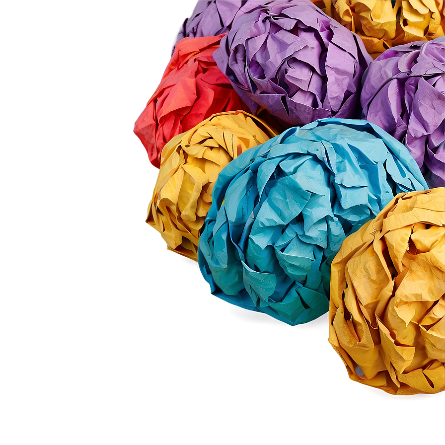 Crumpled Paper Ball Isolated Png 05242024 PNG image