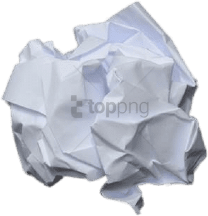 Crumpled White Paper Ball PNG image