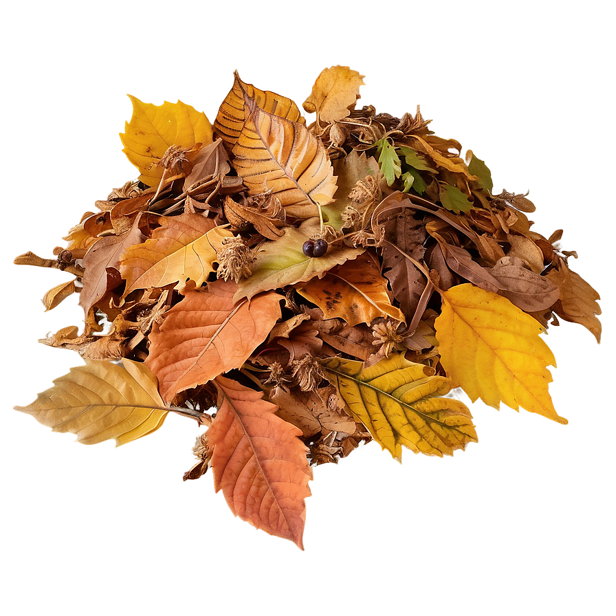 Crunchy Leaves Heap Png Evs30 PNG image