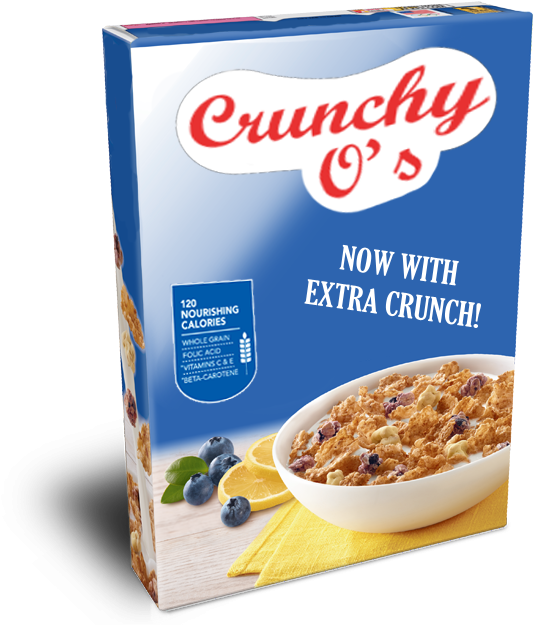Crunchy Os Cereal Boxwith Extra Crunch PNG image