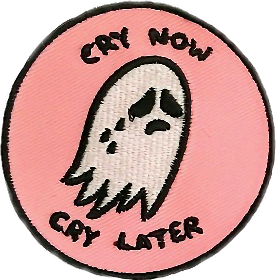 Cry Now Cry Later Ghost Patch PNG image