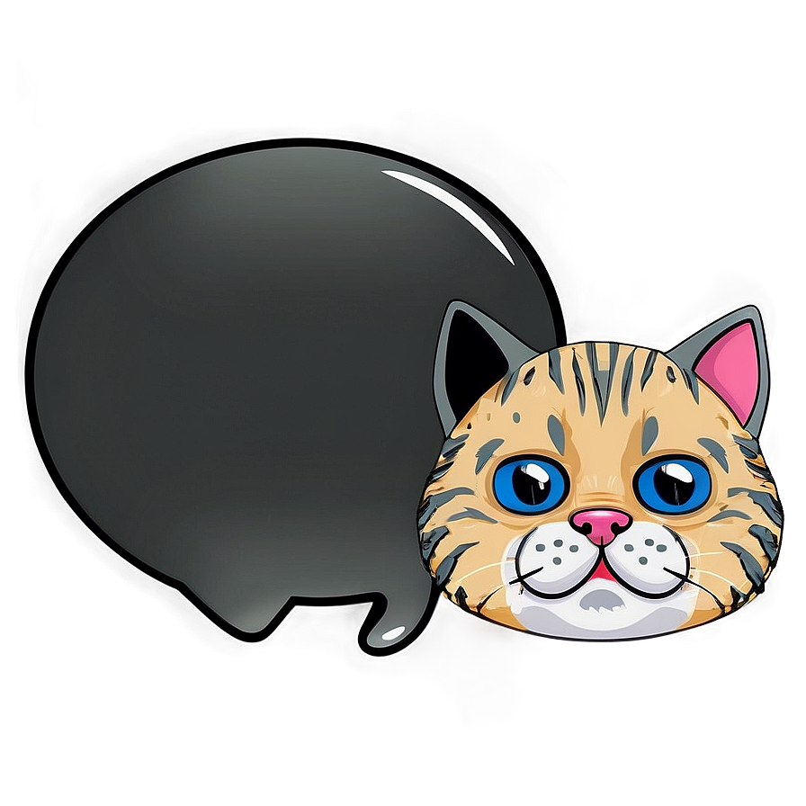 Crying Cat With Text Bubble Png Tlr PNG image