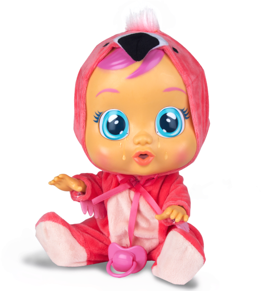 Crying Dollin Pink Robe PNG image