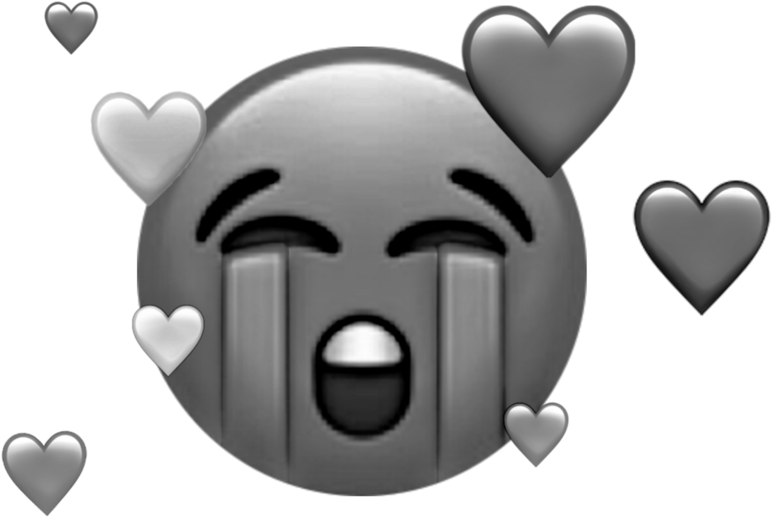 Crying Laughing Emojiwith Hearts PNG image