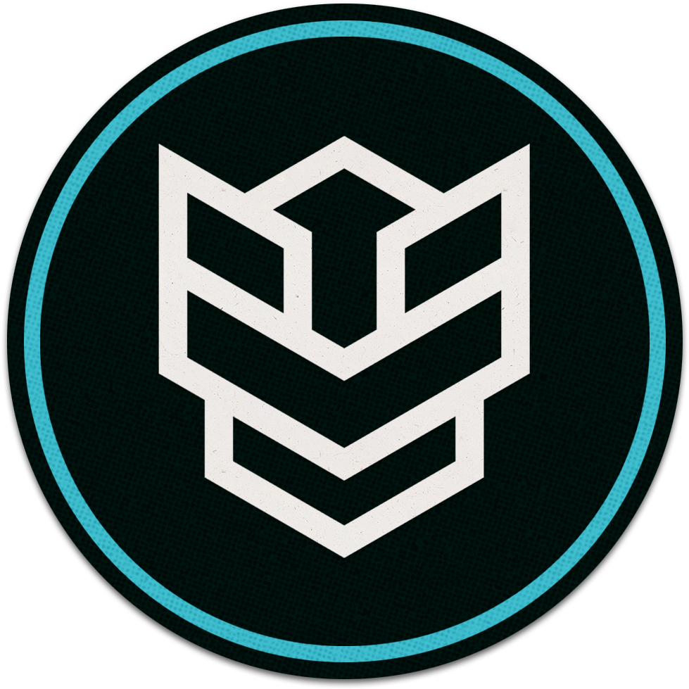 Crypto Logo Design Blackand Teal PNG image