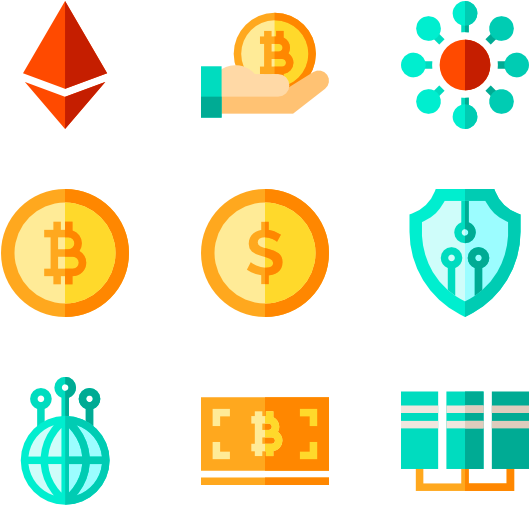 Cryptocurrency Icons Set PNG image