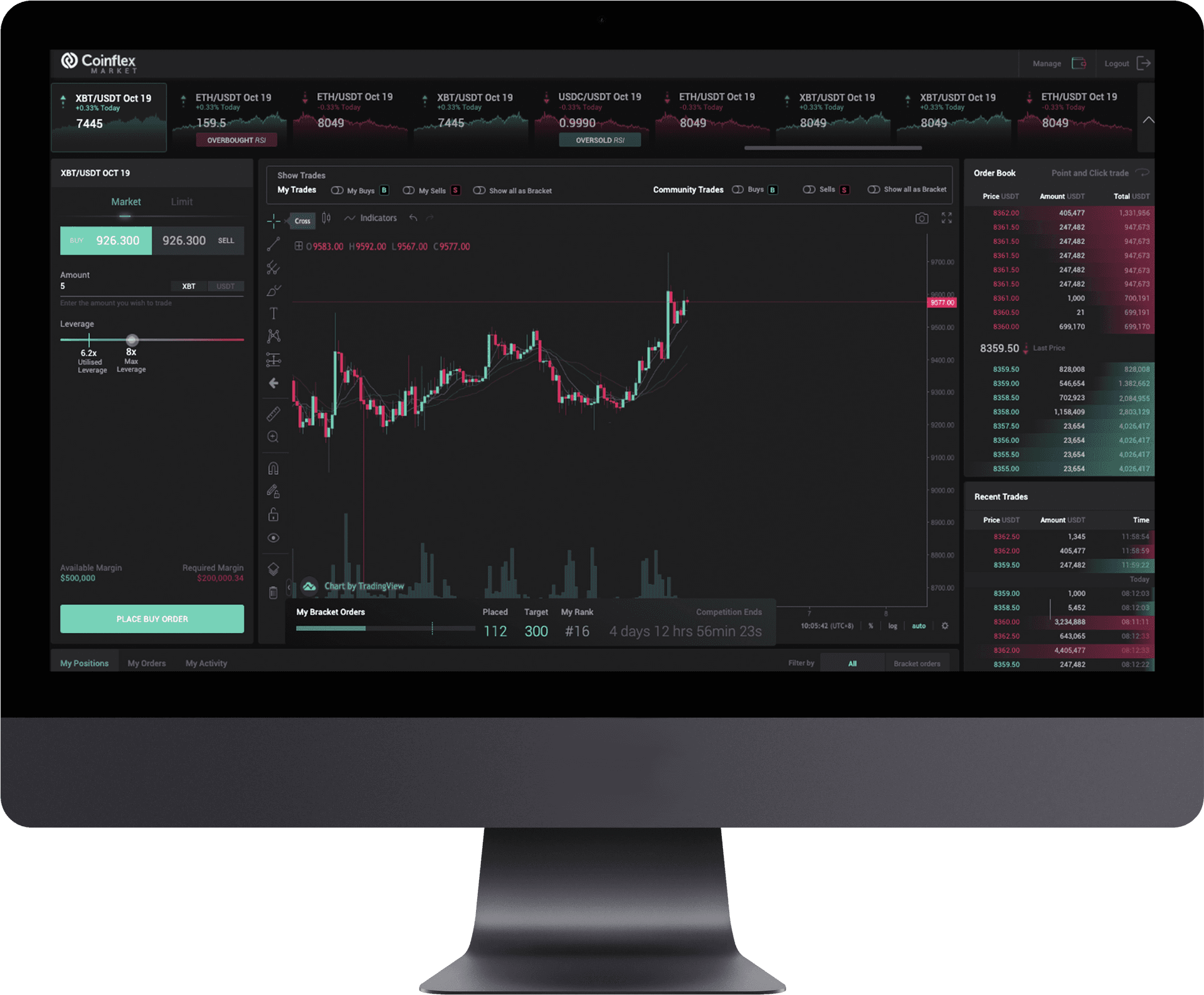 Cryptocurrency Trading Platform Interface PNG image