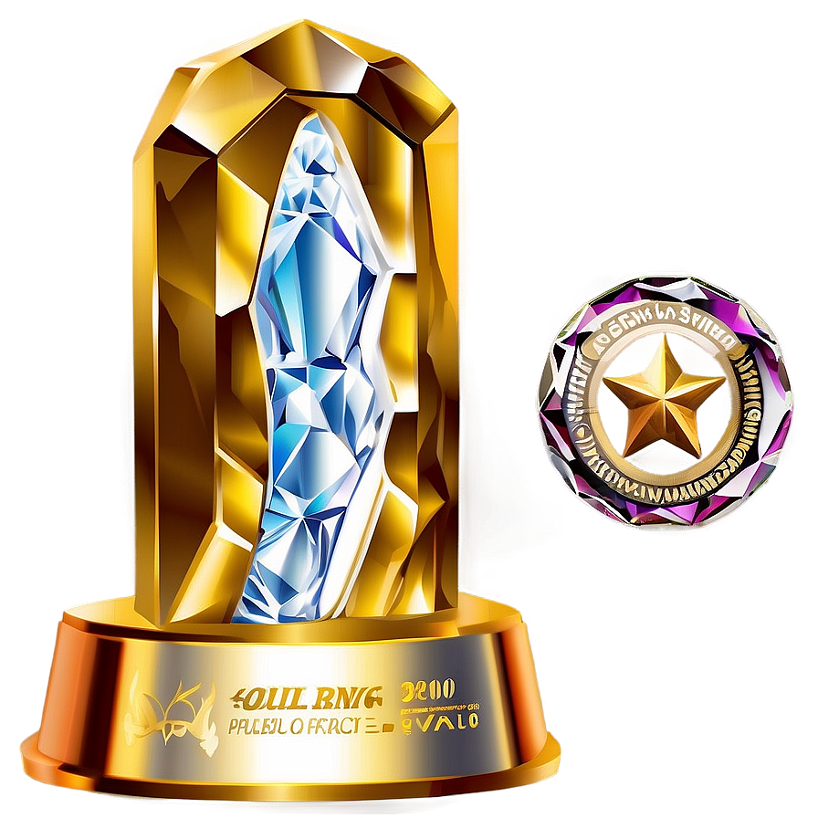 Crystal Award Trophy Png 46 PNG image