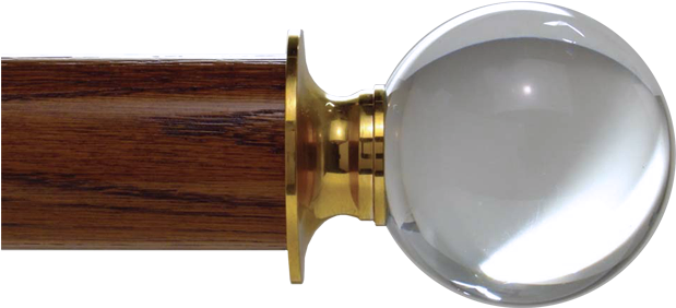 Crystal Ballwith Wooden Handle PNG image