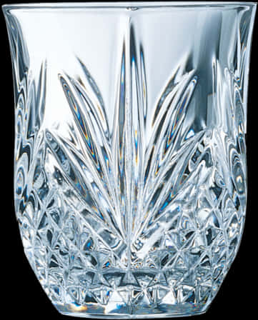 Crystal Cut Glass Vase PNG image