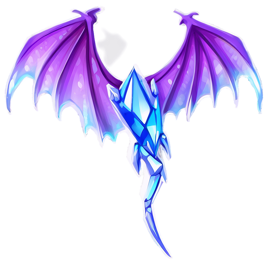 Crystal Dragon Wings Drawing Png 06122024 PNG image