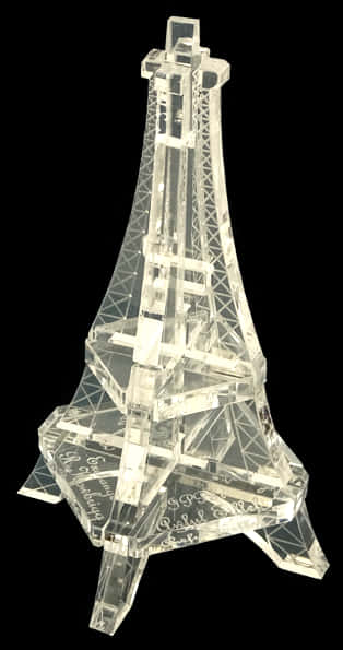 Crystal Eiffel Tower Sculpture PNG image