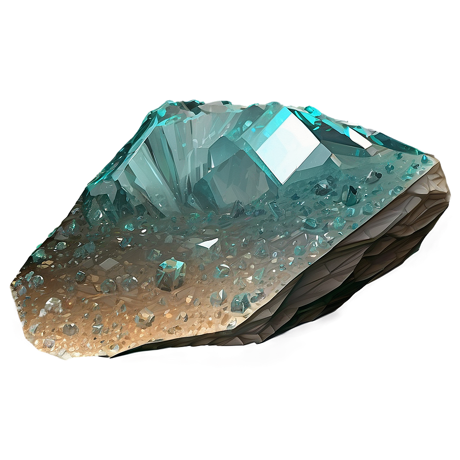 Crystal Embedded Rock Png 05032024 PNG image