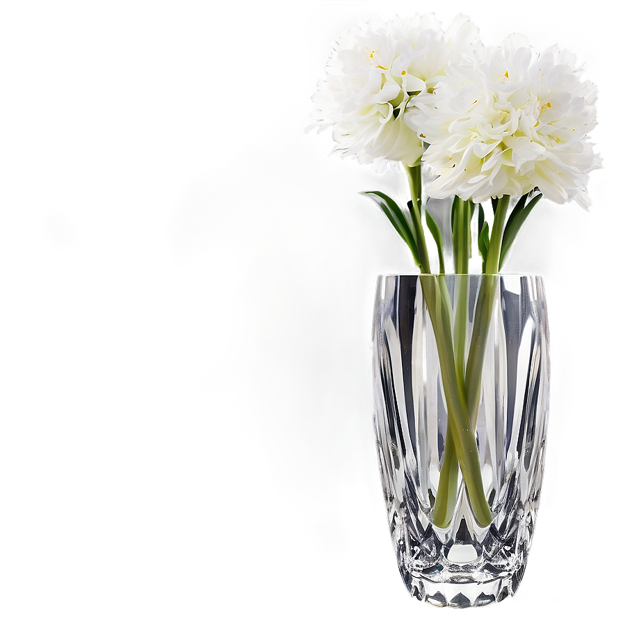 Crystal Flower Vase Png 06122024 PNG image