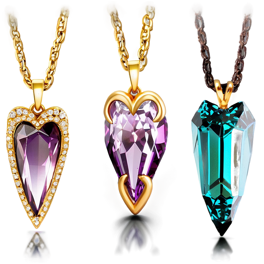 Crystal Heart Pendant Png Mna PNG image