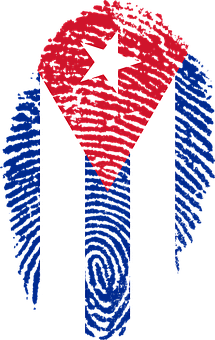 Cuban Flag Fingerprint PNG image