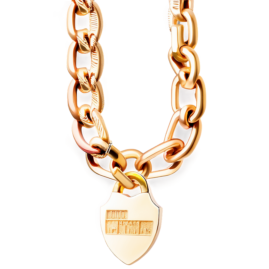 Cuban Link Chain With Lock Png 79 PNG image