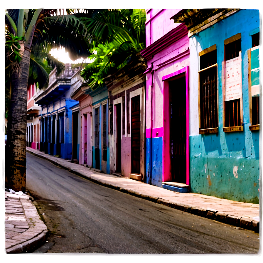 Cuban Old Town Street Png 06252024 PNG image