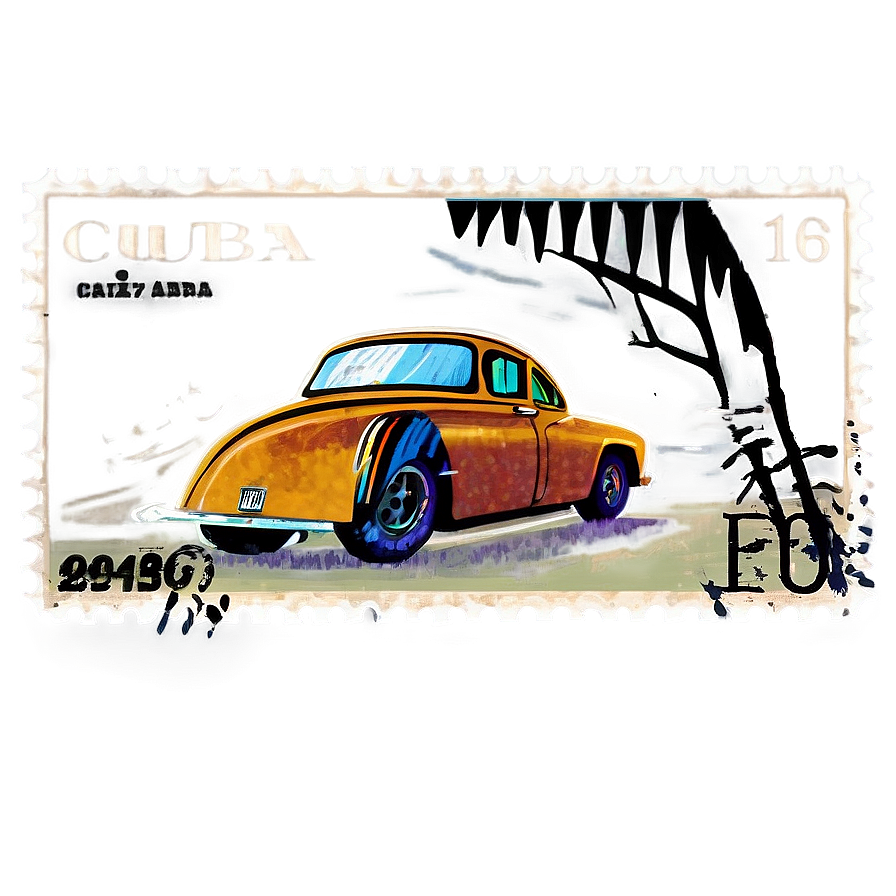 Cuban Vintage Stamp Png Xup PNG image