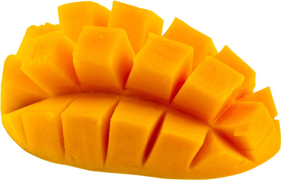 Cubed Mango Fruit PNG image