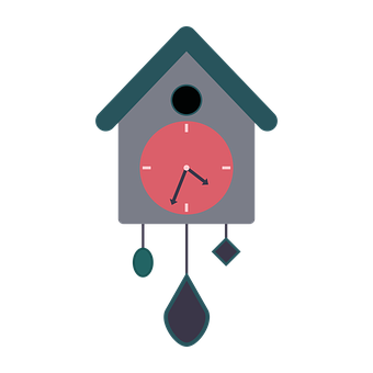 Cuckoo Clock Vector Illustration PNG image